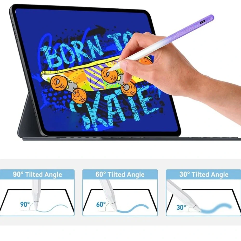 Stylus Pen for Tablets - Purple and White